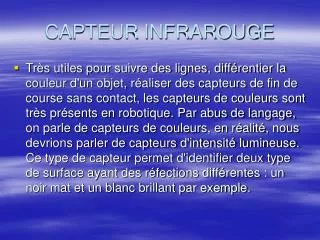 capteur infrarouge