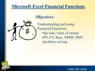 Microsoft Excel Financial Functions