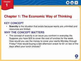 Chapter 1: The Economic Way of Thinking