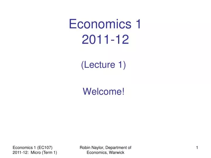 economics 1 2011 12
