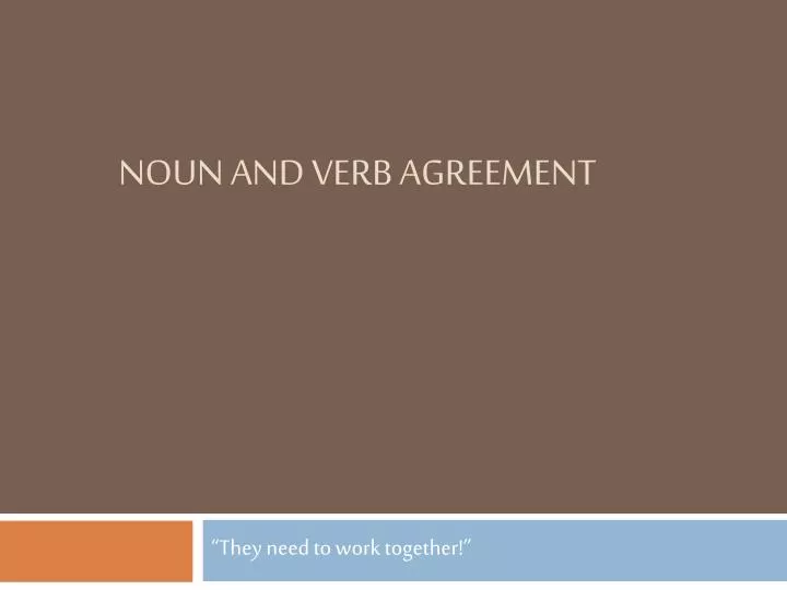 noun and verb agreement