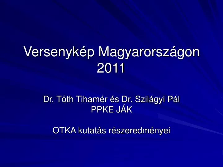 versenyk p magyarorsz gon 2011