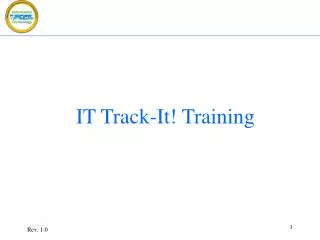 IT Track-It! Training