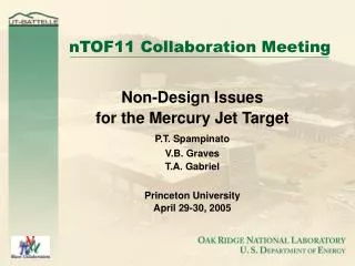 nTOF11 Collaboration Meeting