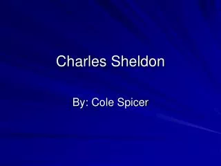 Charles Sheldon