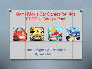 GameiMax’s Car Games for Kids FREE at Google Play