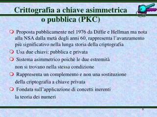 crittografia a chiave asimmetrica o pubblica pkc