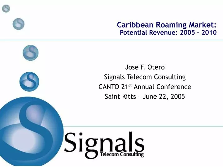caribbean roaming market potential revenue 2005 2010