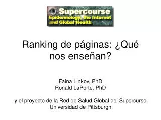 ranking de p ginas qu nos ense an