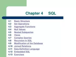 Chapter 4 SQL