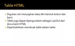 table html