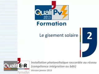 le gisement solaire