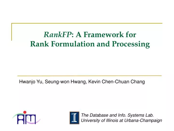rankfp a framework for rank formulation and processing