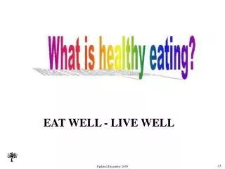EAT WELL - LIVE WELL