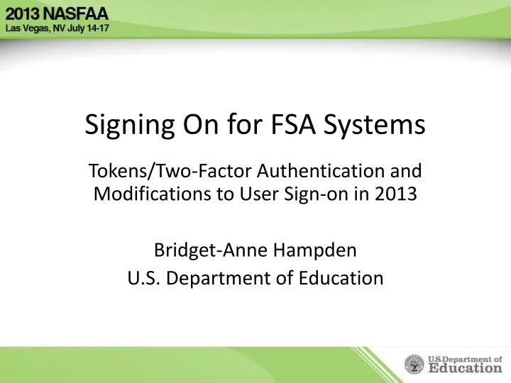 signing on for fsa systems