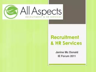 Recrui tment &amp; HR Services