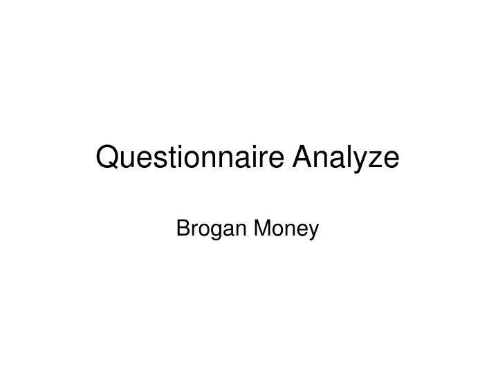 questionnaire analyze
