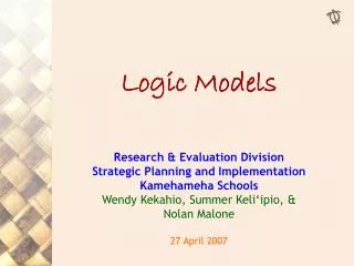Logic Models