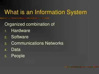 what is an information system