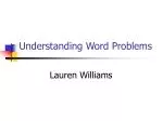 Understanding Word Problems - slide 1