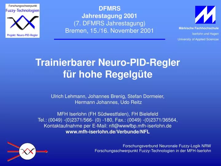 dfmrs jahrestagung 2001 7 dfmrs jahrestagung bremen 15 16 november 2001