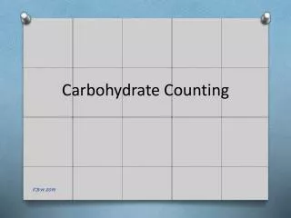 Carbohydrate Counting