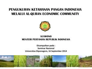 pengukuhan ketahanan pangan indonesia melalui al quran economic community