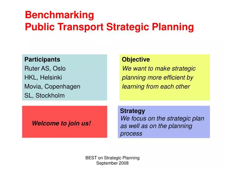 benchmarking public transport strategic planning