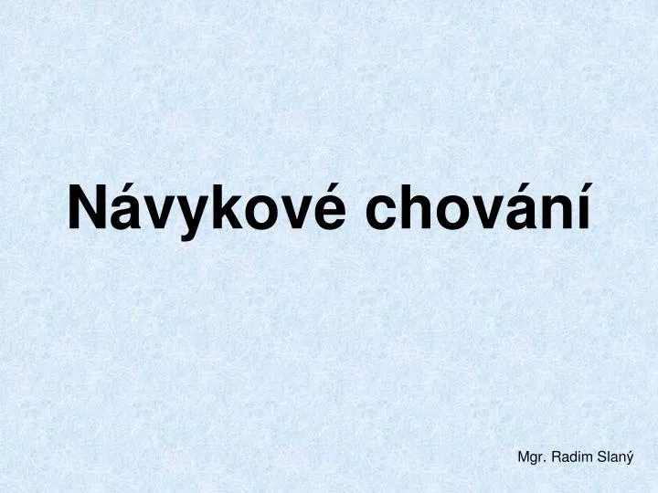 n vykov chov n