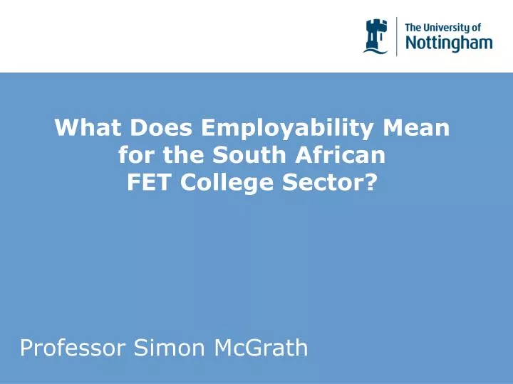 what does employability mean for the south african fet college sector