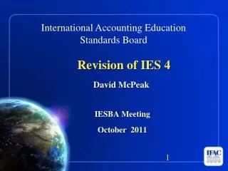 Revision of IES 4