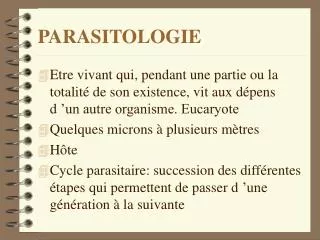 parasitologie