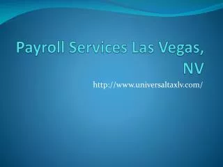 Payroll Services Las Vegas, NV