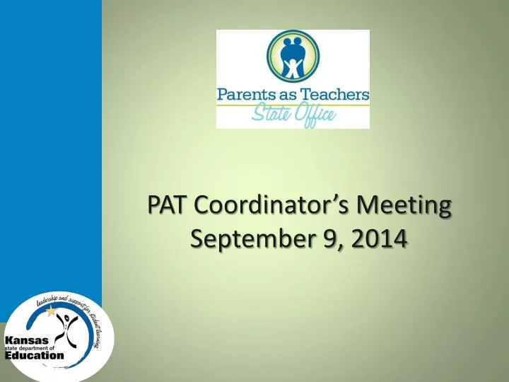 pat coordinator s meeting september 9 2014
