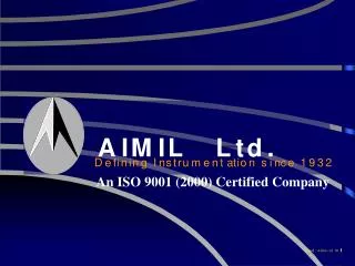 An ISO 9001 (2000) Certified Company