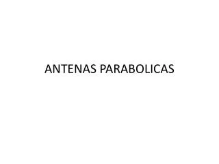 antenas parabolicas