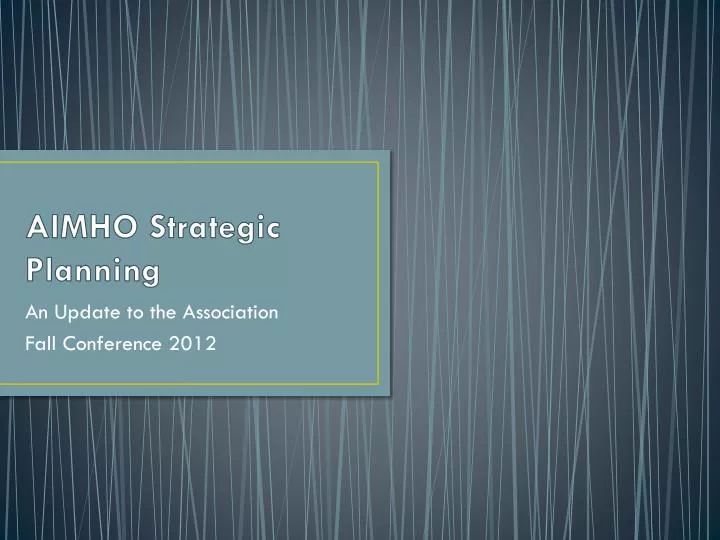 aimho strategic planning