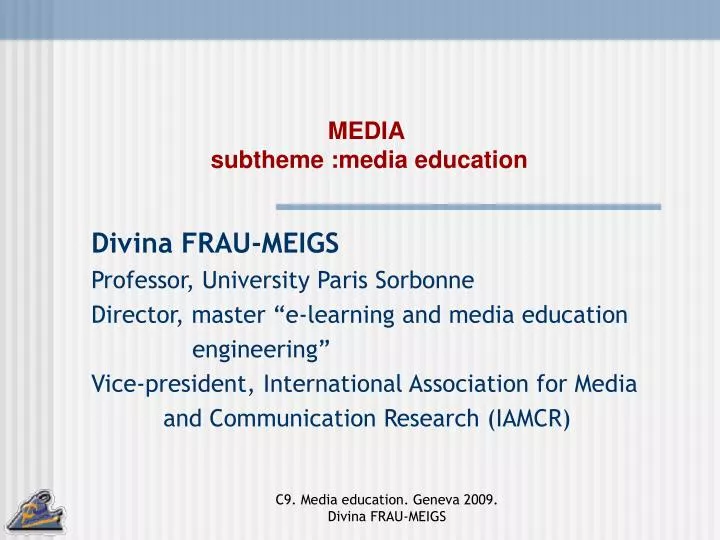 media subtheme media education