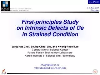 First-principles Study on Intrinsic Defects of Ge in Strained Condition