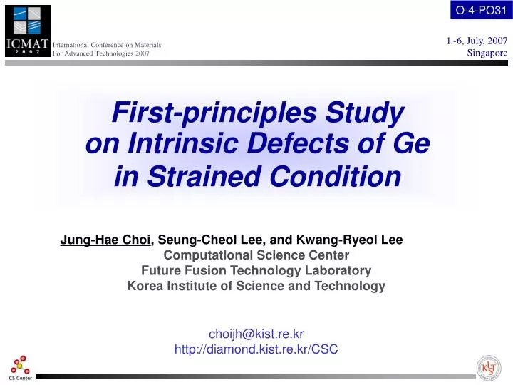 first principles study on intrinsic defects of ge in strained condition