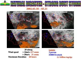 NATURAL DISASTER - STRONG DUST STORM