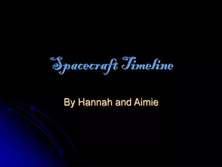 spacecraft timeline