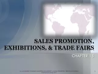 sales promotion exhibitions trade fairs