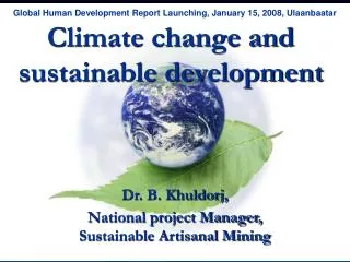 Climate change and sustainable development