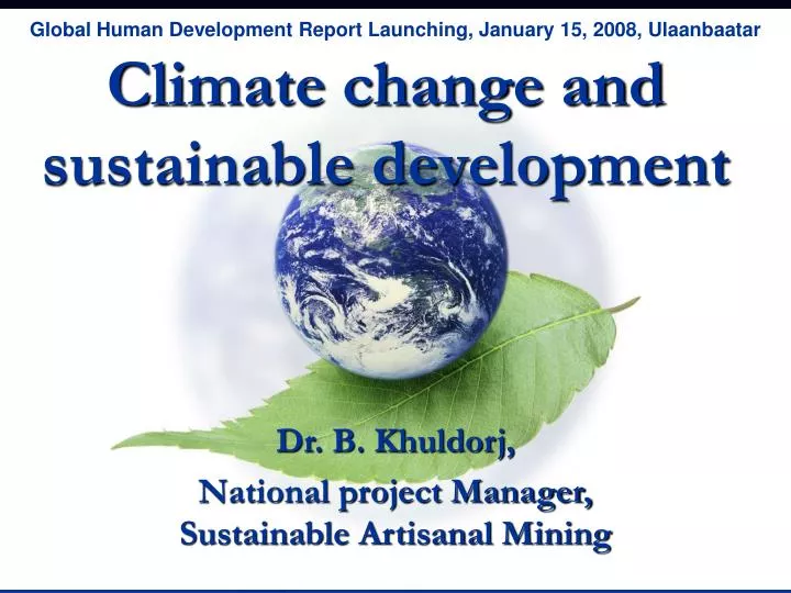 climate change and sustainable development