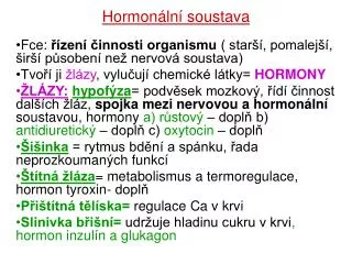 hormon ln soustava