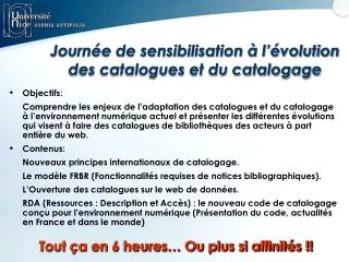 journ e de sensibilisation l volution des catalogues et du catalogage