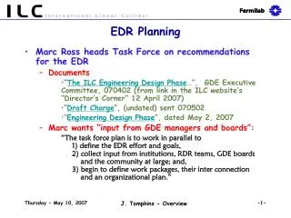 EDR Planning
