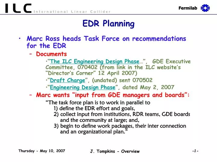 edr planning
