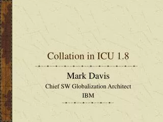 Collation in ICU 1.8